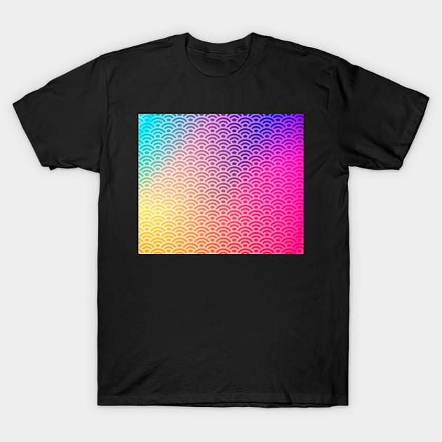 Fun colorful rainbow art deco pattern T-Shirt by Yarafantasyart